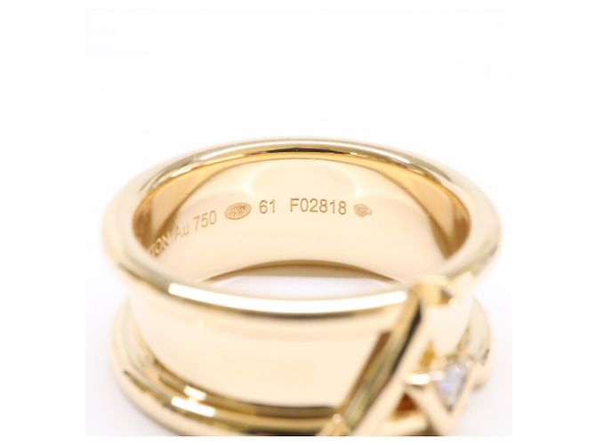 Anello Louis Vuitton in oro giallo 18K e diamante D'oro - vista 8