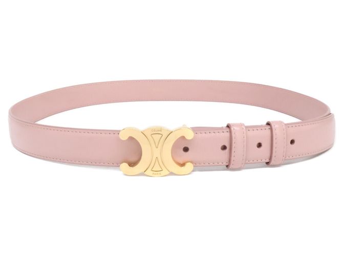 Céline Celine U-NE-2291 Ledergürtel mit Triomphe-Schnalle Pink Golden - Ansicht 2
