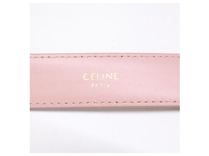 Céline Celine U-NE-2291 Ledergürtel mit Triomphe-Schnalle Pink Golden - Ansicht 8