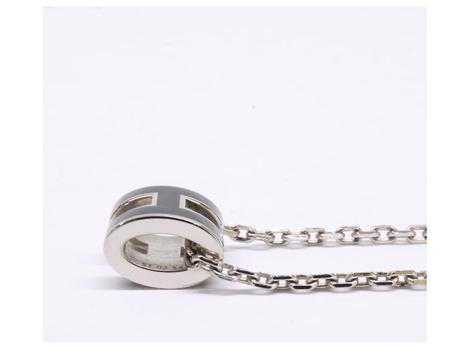 Hermès Collier Pop H Hermes en noir et argent Argenté - vue 3