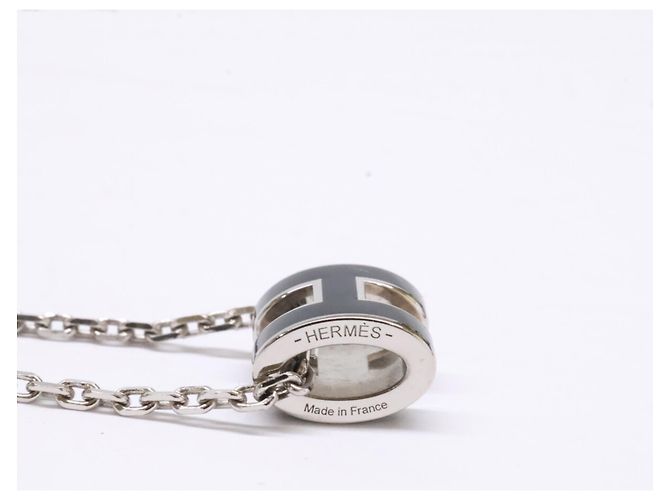 Hermès Collier Pop H Hermes en noir et argent Argenté - vue 5
