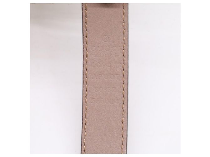 Gucci Double G Slim Gürtel in Beige - Ansicht 8