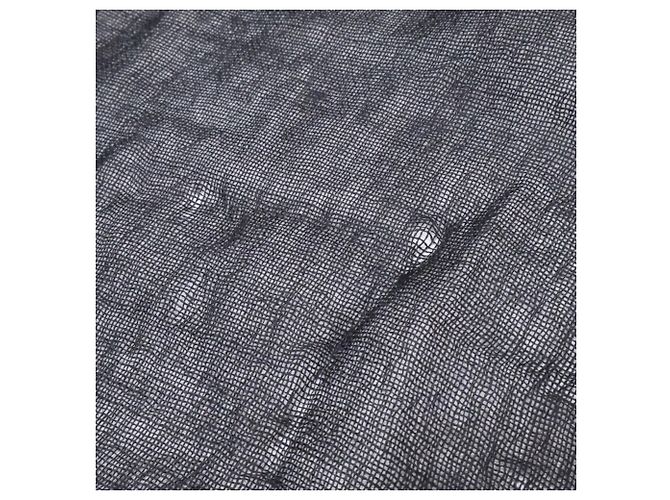 Stola in cashmere e seta con bordura in pelliccia di visone Fendi Marrone Nero - vista 6