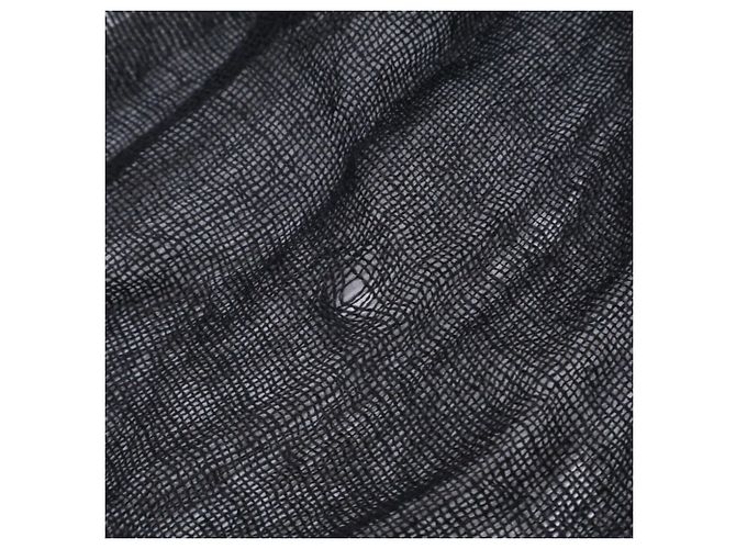 Stola in cashmere e seta con bordura in pelliccia di visone Fendi Marrone Nero - vista 7