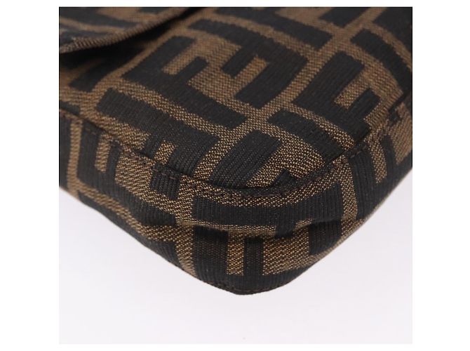 FENDI Zucca Canvas Mamma Baguette Shoulder Bag Marrone Argento Auth BA14206SAV - vista 15