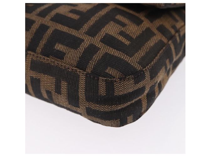 FENDI Zucca Canvas Mamma Baguette Shoulder Bag Marrone Argento Auth BA14206SAV - vista 16