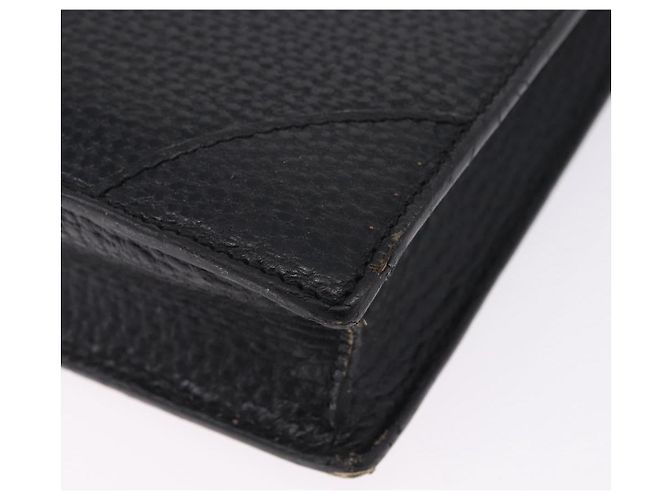 LOEWE Business Bag Leder Schwarz Goldfarben Auth ep15399 - Ansicht 17