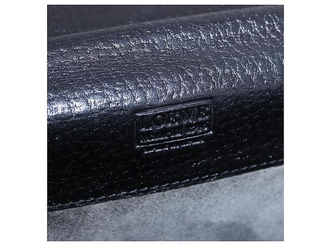 LOEWE Business Bag Leder Schwarz Goldfarben Auth ep15399 - Ansicht 20