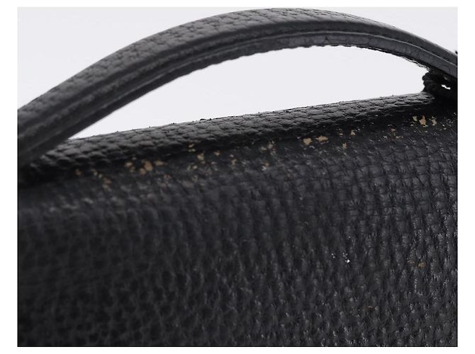 LOEWE Business Bag Leder Schwarz Goldfarben Auth ep15399 - Ansicht 3
