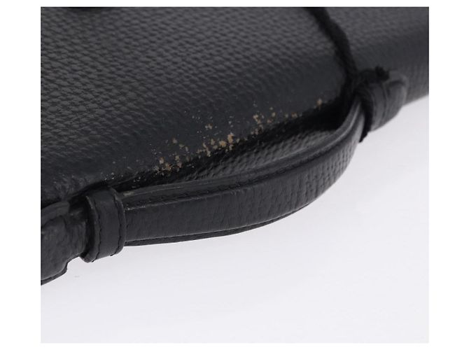 LOEWE Business Bag Leder Schwarz Goldfarben Auth ep15399 - Ansicht 8