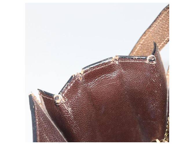 Céline Borsa a Spalla CELINE in Pelle Marrone Oro Auth bs36300 D'oro - vista 12