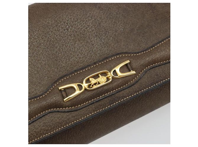 Céline Borsa a Spalla CELINE in Pelle Marrone Oro Auth bs36300 D'oro - vista 18