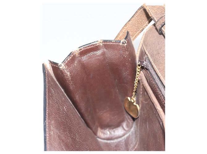 Céline Borsa a Spalla CELINE in Pelle Marrone Oro Auth bs36300 D'oro - vista 21