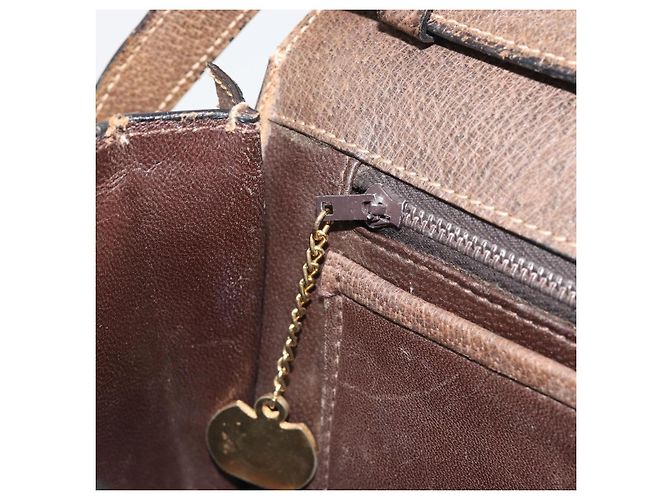 Céline Borsa a Spalla CELINE in Pelle Marrone Oro Auth bs36300 D'oro - vista 22