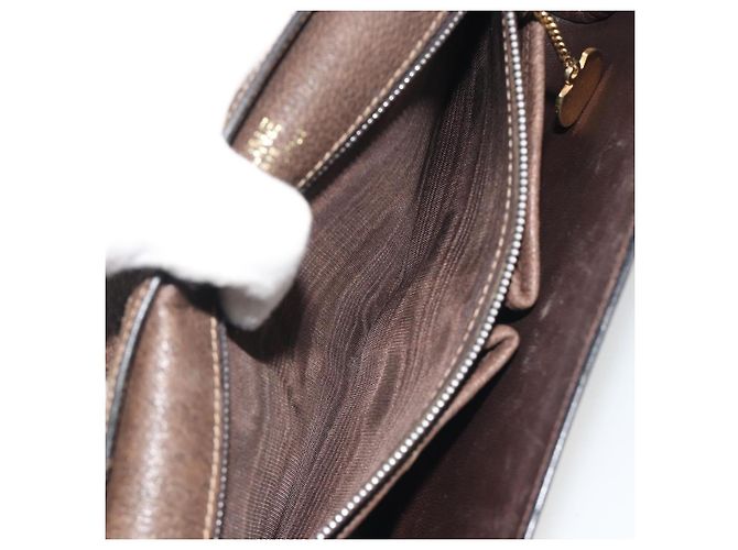 Céline Borsa a Spalla CELINE in Pelle Marrone Oro Auth bs36300 D'oro - vista 23