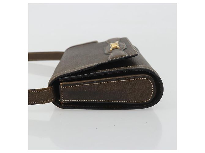 Céline Borsa a Spalla CELINE in Pelle Marrone Oro Auth bs36300 D'oro - vista 4