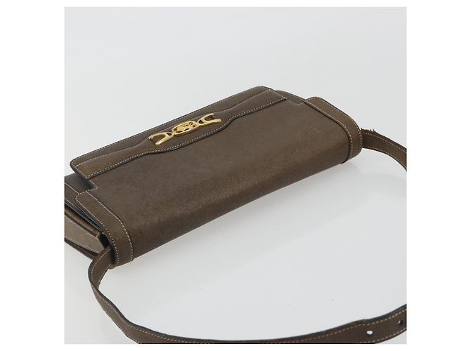 Céline Borsa a Spalla CELINE in Pelle Marrone Oro Auth bs36300 D'oro - vista 6