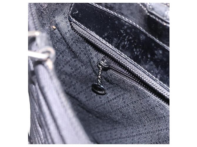 Borsa a Mano GUCCI Bamboo Tela 2way Nero Argento 000 1998 0588 Auth ep15589 - vista 22