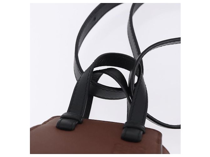 LOEWE Studio Ghibli Hammock Drawstring Mini Bag Canvas 2way Brown Auth am12202SM Marrone - vista 8