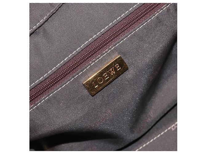 LOEWE Amazona 28 Handtasche Leder Silber Gold Authentisch 193132V Golden - Ansicht 20