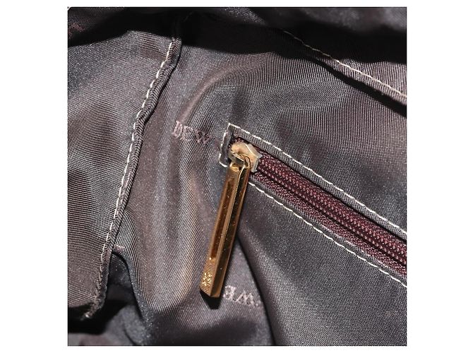LOEWE Amazona 28 Handtasche Leder Silber Gold Authentisch 193132V Golden - Ansicht 23