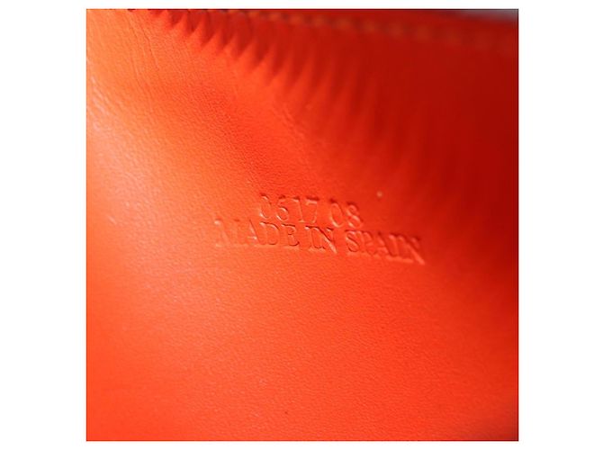 LOEWE Anagram Card Case Leather Silver Auth 191158A Silvery - view 12