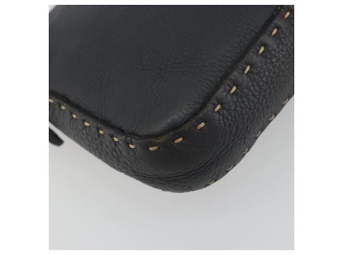FENDI Celeria Mamma Baguette Schultertasche aus Leder Grau Silber Authentisch yk20674M Braun - Ansicht 16