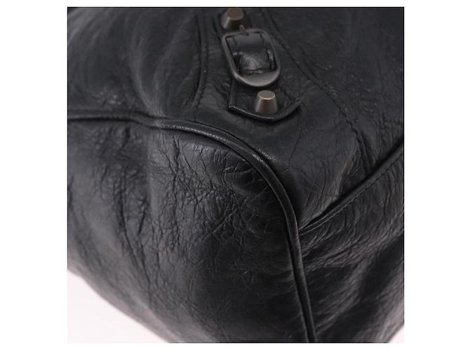 BALENCIAGA Borsa The Vero in pelle nera 235216 Auth am12018SM - vista 14