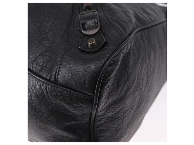 BALENCIAGA Borsa The Vero in pelle nera 235216 Auth am12018SM - vista 15