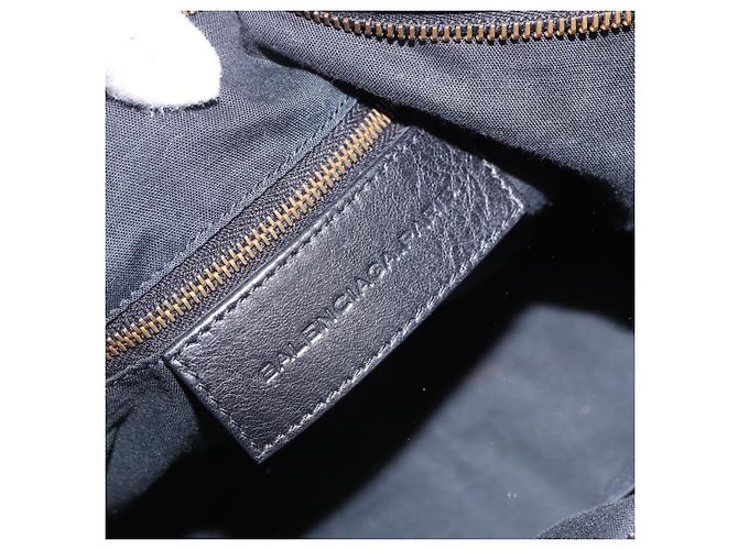 BALENCIAGA Borsa The Vero in pelle nera 235216 Auth am12018SM - vista 19