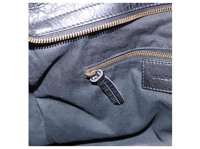 BALENCIAGA Borsa The Vero in pelle nera 235216 Auth am12018SM - vista 22