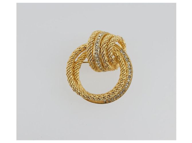Spilla Christian Dior Metallo Tonalità Oro Auth ar14121 - vista 2