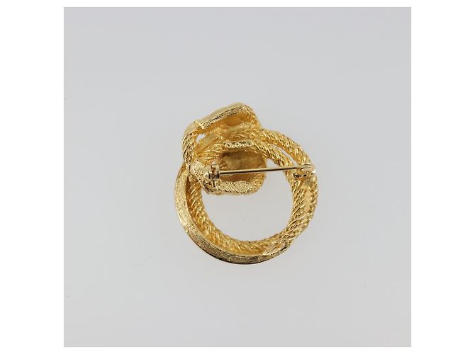 Spilla Christian Dior Metallo Tonalità Oro Auth ar14121 - vista 3