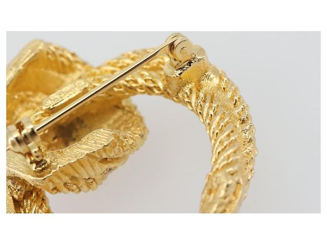 Spilla Christian Dior Metallo Tonalità Oro Auth ar14121 - vista 5