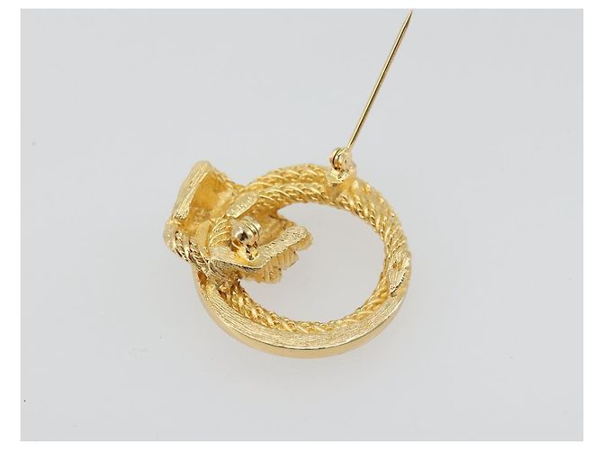 Spilla Christian Dior Metallo Tonalità Oro Auth ar14121 - vista 6