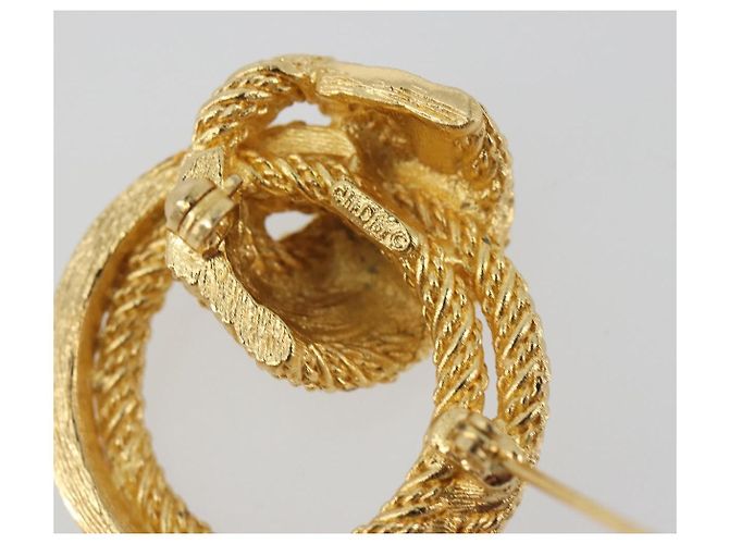 Spilla Christian Dior Metallo Tonalità Oro Auth ar14121 - vista 8