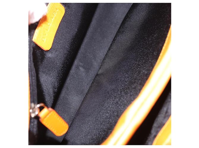 Bulgari Borsa Tote BVLGARI Logo Mania Nylon Nero Arancione Auth BA14208 - vista 11