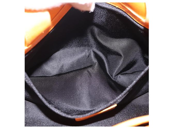 Bulgari Borsa Tote BVLGARI Logo Mania Nylon Nero Arancione Auth BA14208 - vista 25
