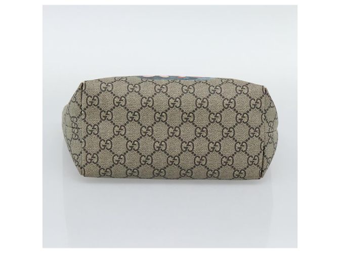 Borsa per bambini GUCCI GG Supreme in PVC Beige Argento 410812 Auth 193974 - vista 5