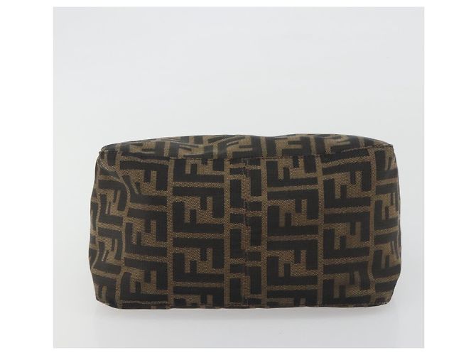 FENDI Zucca Canvas Mamma Baguette Borsa a tracolla Marrone Nero Auth 193052V - vista 5