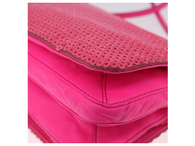 Borsa a Spalla Miu Miu in Pelle e Sequins Oro Rosa Auth am12035V D'oro - vista 18