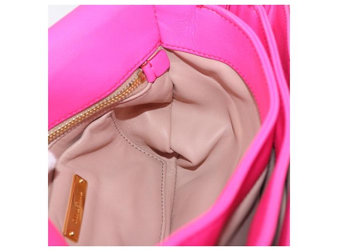 Borsa a Spalla Miu Miu in Pelle e Sequins Oro Rosa Auth am12035V D'oro - vista 23