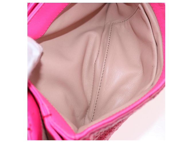 Borsa a Spalla Miu Miu in Pelle e Sequins Oro Rosa Auth am12035V D'oro - vista 27
