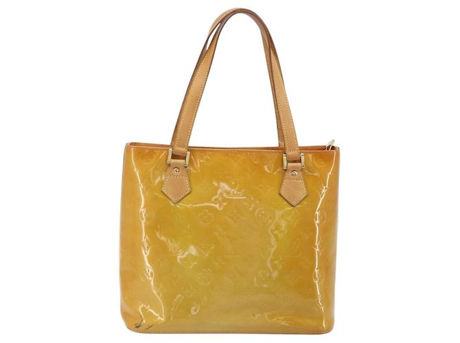 LOUIS VUITTON Borsa Monogram Vernis Houston Beige M91004 LV Auth ep15141 - vista 2