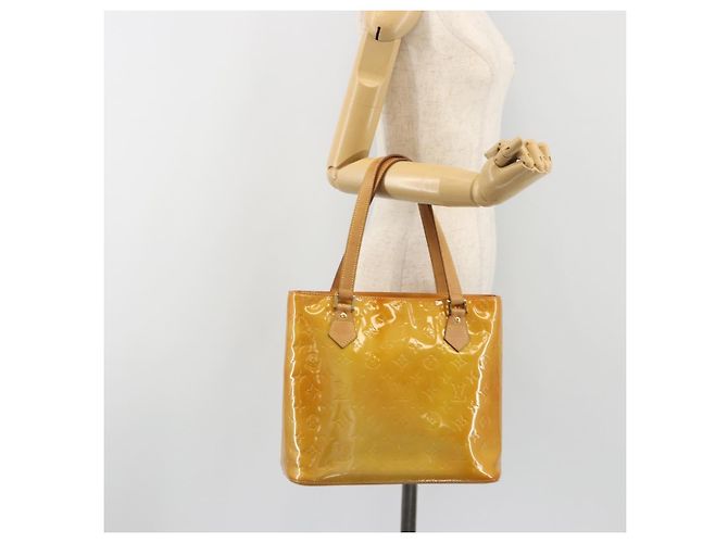 LOUIS VUITTON Borsa Monogram Vernis Houston Beige M91004 LV Auth ep15141 - vista 26