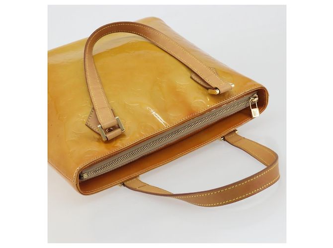 LOUIS VUITTON Borsa Monogram Vernis Houston Beige M91004 LV Auth ep15141 - vista 6