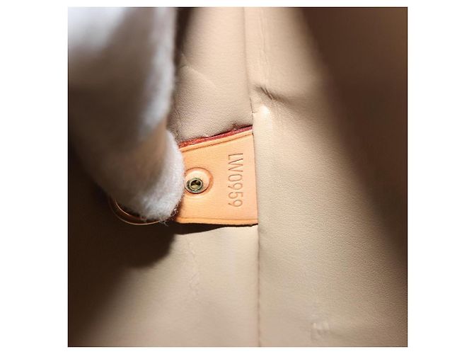 LOUIS VUITTON Borsa Monogram Vernis Houston Beige M91004 LV Auth ep15596 - vista 12
