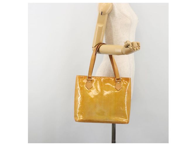 LOUIS VUITTON Borsa Monogram Vernis Houston Beige M91004 LV Auth ep15596 - vista 26