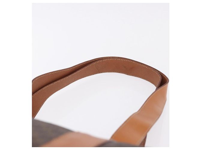 Céline Borsa Tote CELINE Macadam Canvas PVC Marrone Oro Auth am12199A D'oro - vista 14