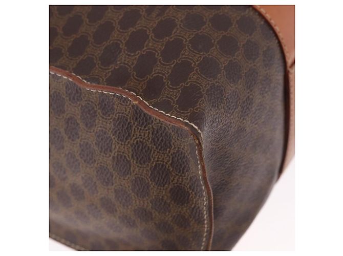 Céline Borsa Tote CELINE Macadam Canvas PVC Marrone Oro Auth am12199A D'oro - vista 17